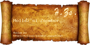 Hollósi Zsombor névjegykártya